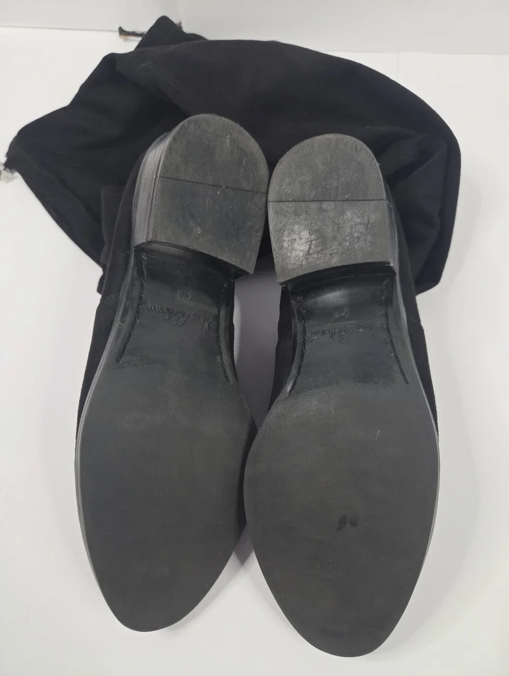 Sam Edelman Paloma Black Faux Suede Over The Knee OTK Boots Womens 6.5 M
